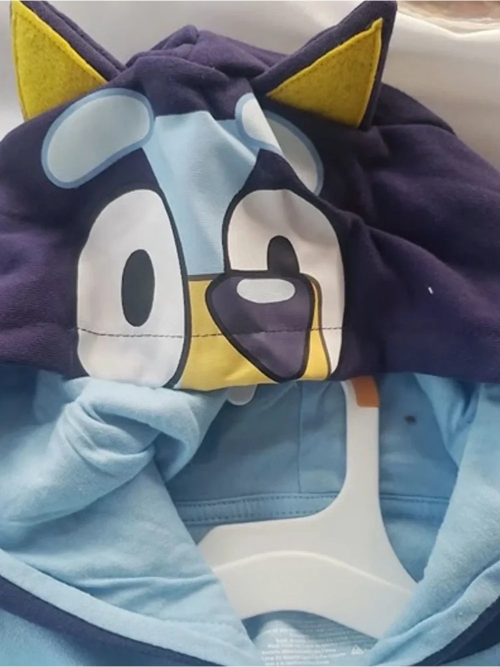 Blue Kids Zip-Up Hoodie with Contrast Panel